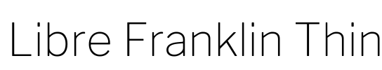 Libre Franklin Thin Font Image