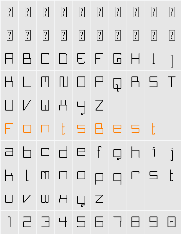 Curvature XD Character Map