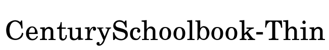 CenturySchoolbook-Thin Font Image