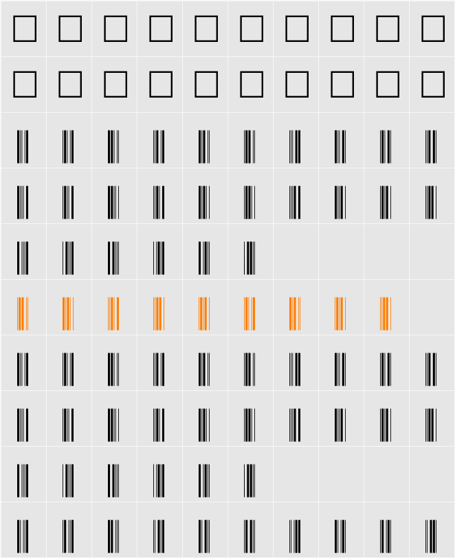 C39P48DlTt Character Map