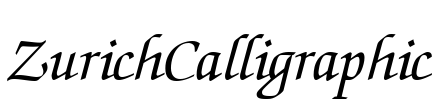 ZurichCalligraphic Font Image