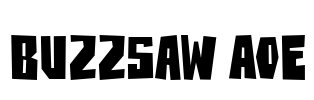 BuzzSaw AOE Font Image