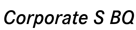 Corporate S BQ Font Image