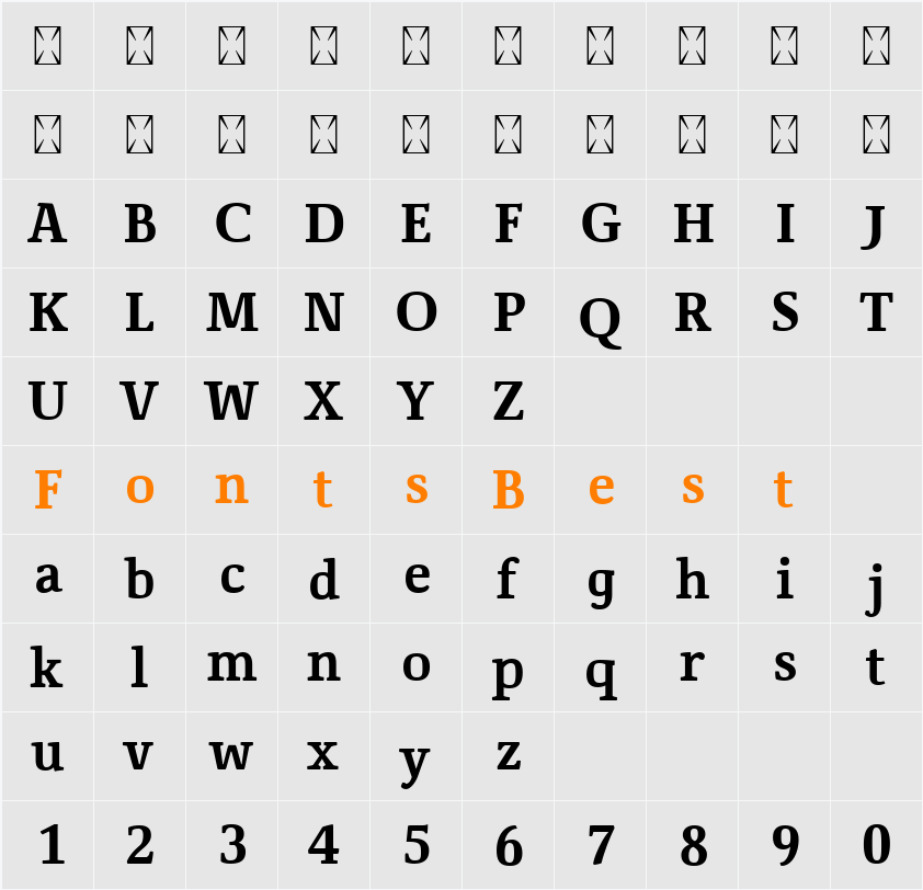 Corzinair Character Map