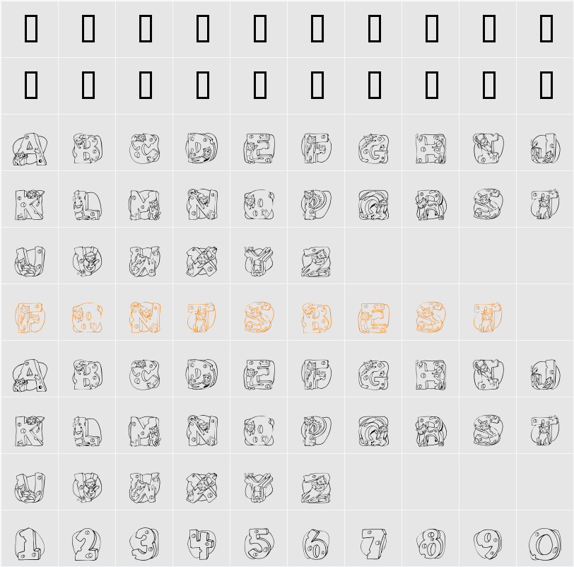 Cat Cat Character Map