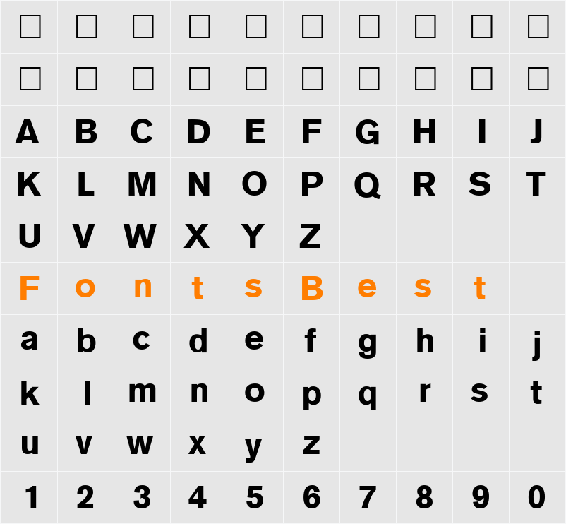 Akzent Character Map