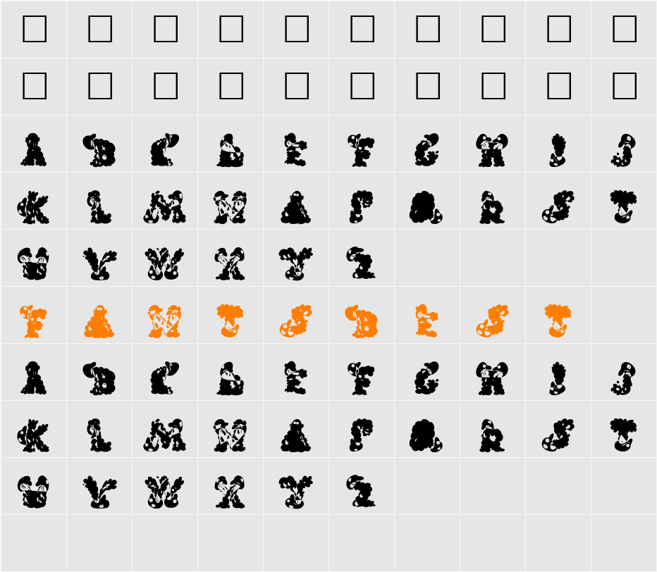 Carols Character Map