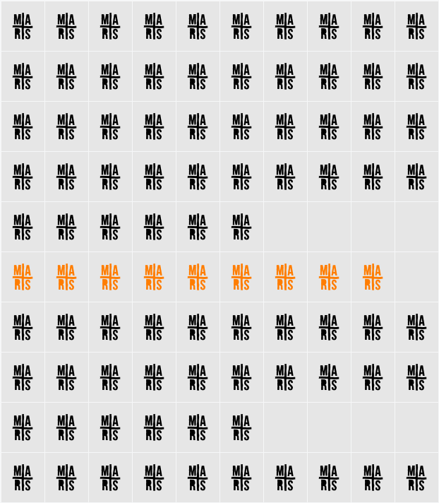 A FOR A Character Map