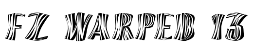 FZ WARPED 13 Font Image