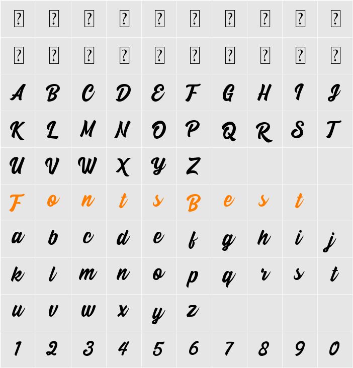 Calling Heart Character Map