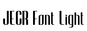 JECR Font Light Font Image