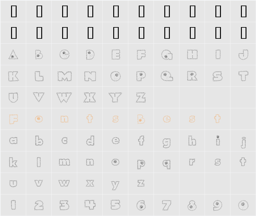 CK Butterfly Character Map