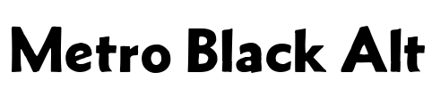 Metro Black Alt Font Image