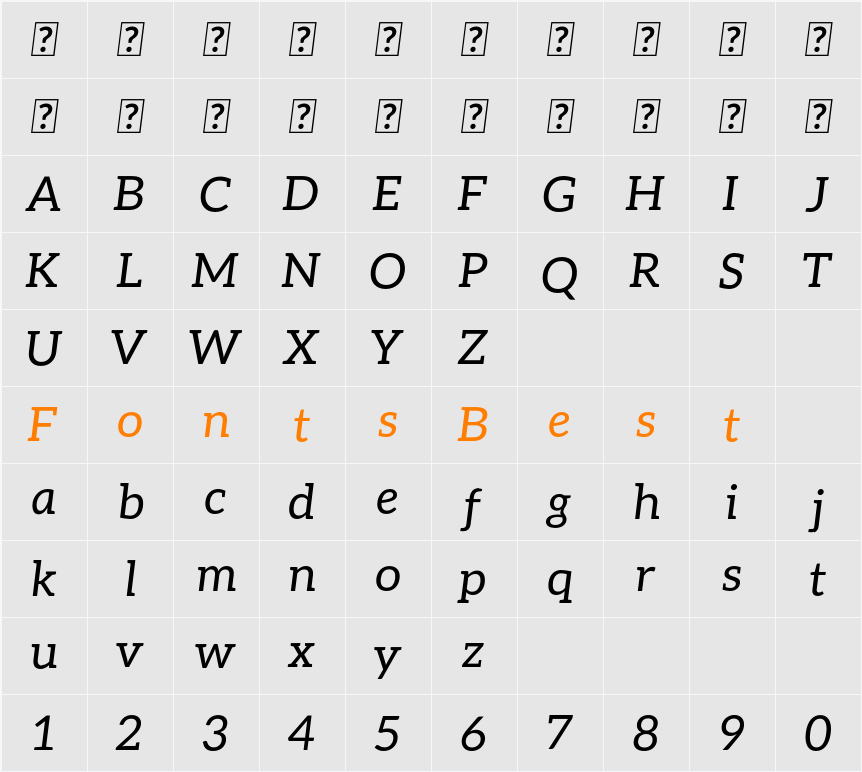 Aleo Character Map