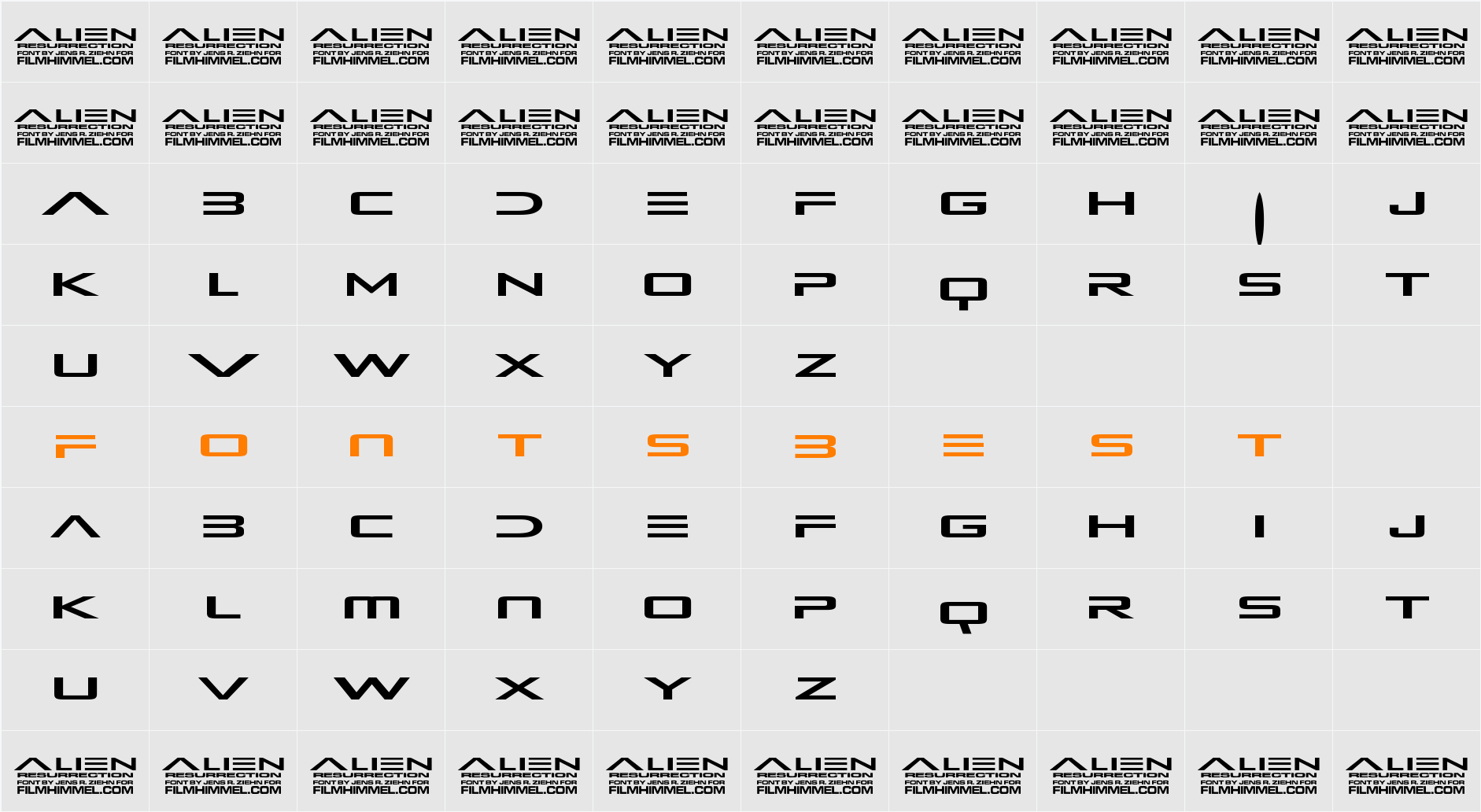 Alien Resurrection Character Map