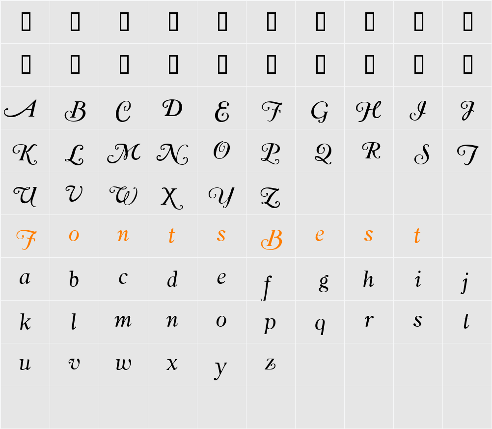 Caswallon Demo Character Map