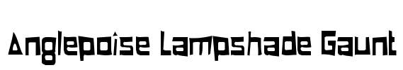 Anglepoise Lampshade Gaunt Font Image