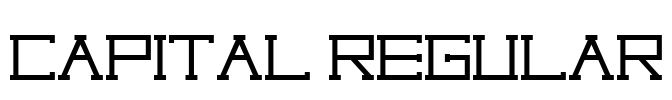 Capital regular Font Image