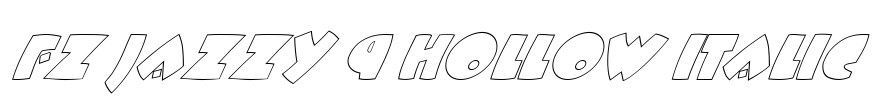 FZ JAZZY 9 HOLLOW ITALIC Font Image