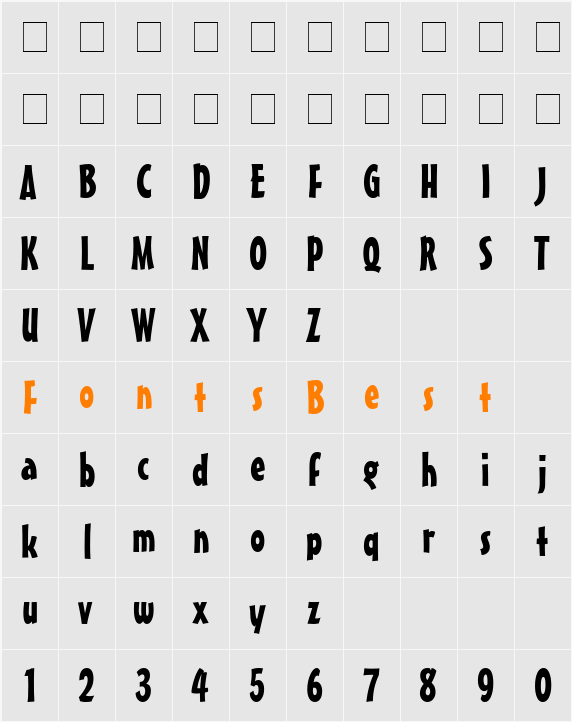 Massey Character Map