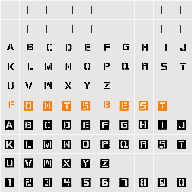 Cargo Bay Character Map