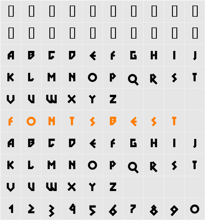 DS Nova Character Map