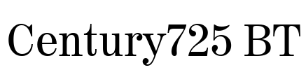 Century725 BT Font Image