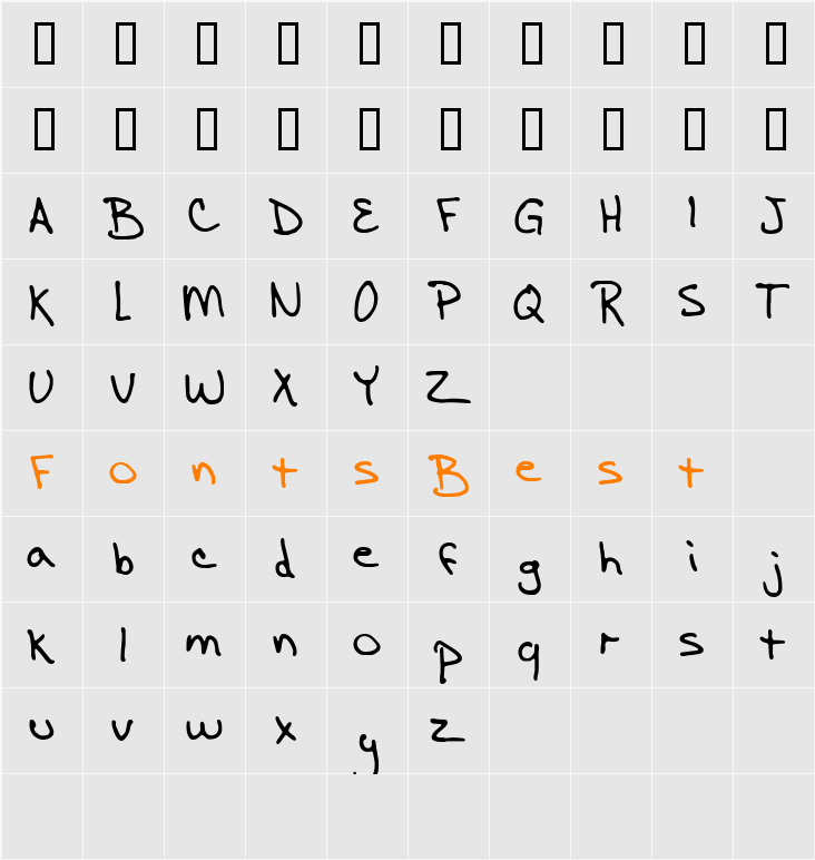 JI-Foined Character Map