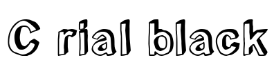 C rial black Font Image