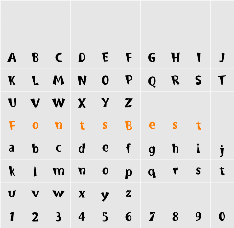 BurweedICG Character Map