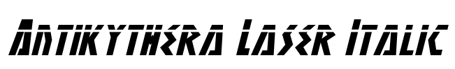 Antikythera Laser Italic Font Image