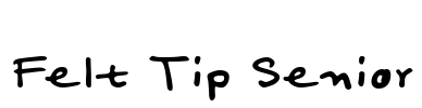 Felt Tip Senior Font Image