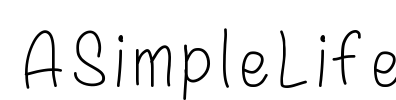 ASimpleLife Font Image