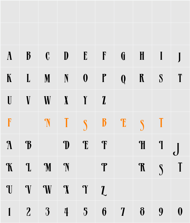 MazamaPlain Character Map