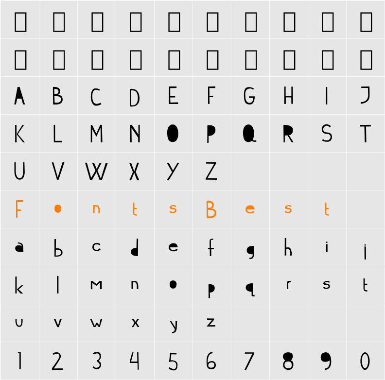 Cymo Character Map