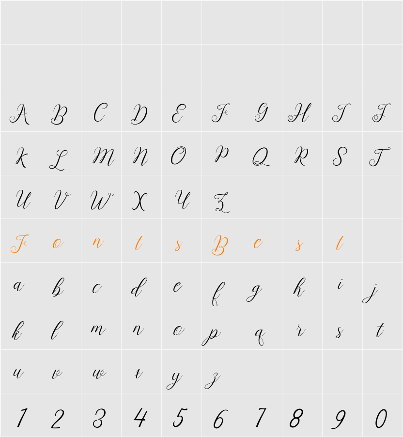 adeline Character Map