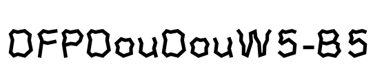 DFPDouDouW5-B5 Font Image