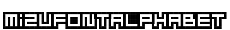 MizuFontAlphabet Font Image