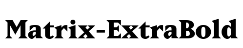 Matrix-ExtraBold Font Image