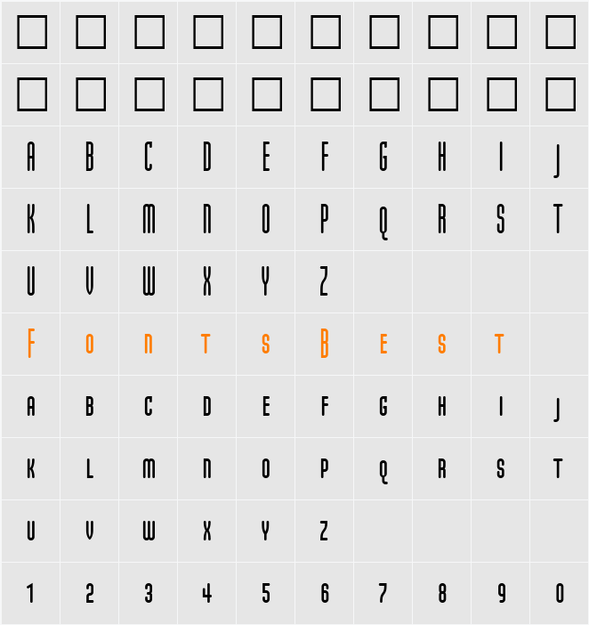 ModulaRoundSansSmallCaps Character Map