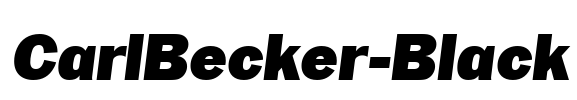 CarlBecker-Black Font Image