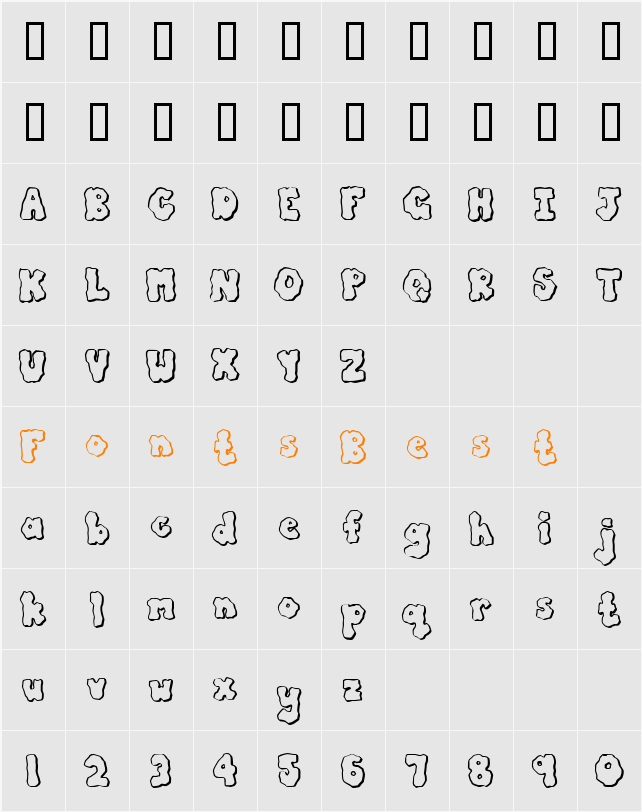 CK Smooth Rock Character Map