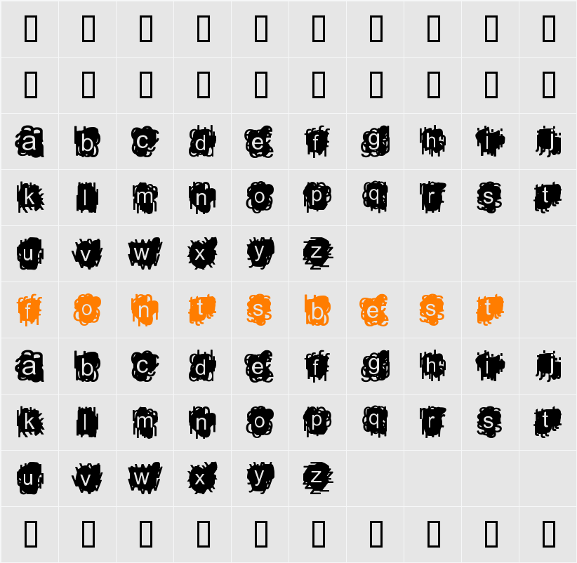 A Damn Mess Character Map