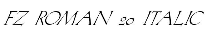 FZ ROMAN 20 ITALIC Font Image