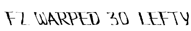 FZ WARPED 30 LEFTY Font Image