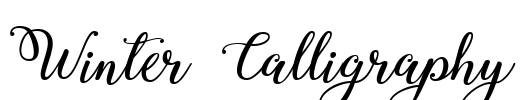 Winter Calligraphy Font Image