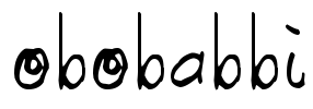 obobabbi Font Image