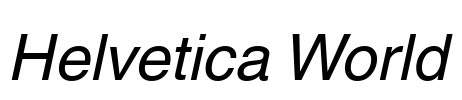 Helvetica World Font Image