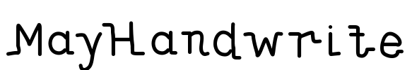 MayHandwrite Font Image