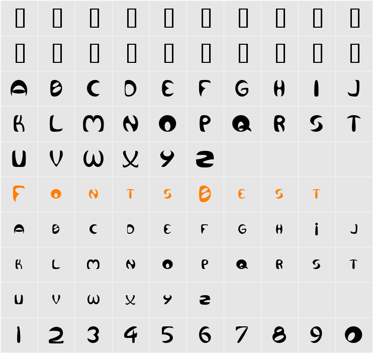 JI-Doolie Character Map